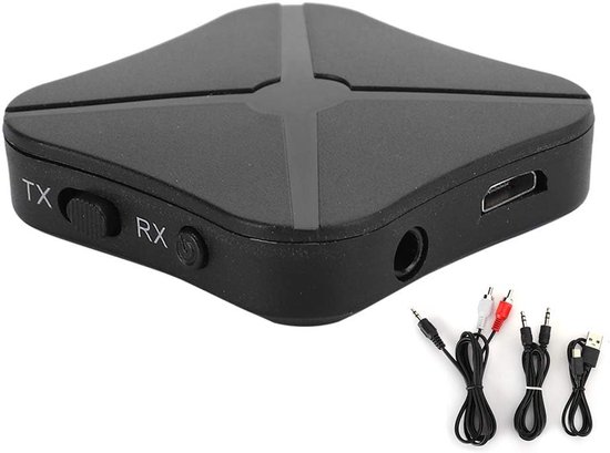 SnelShoppen - Bluetooth Transmitter Receiver voor TV, 2 in 1 Draadloze 5.0 Audio HIFI Adapter, Muziekzender voor RCA en Stereo Speakers, Compact en Pr