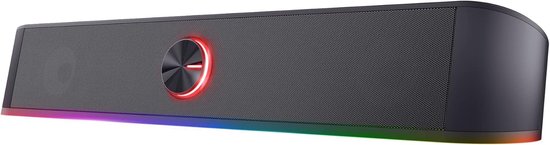 SnelShoppen - Compacte RGB Soundbar - 12W Luidsprekers voor PC, Laptop en TV - USB Powered met RGB LED Verlichting - Ideaal voor Gaming en Entertainme