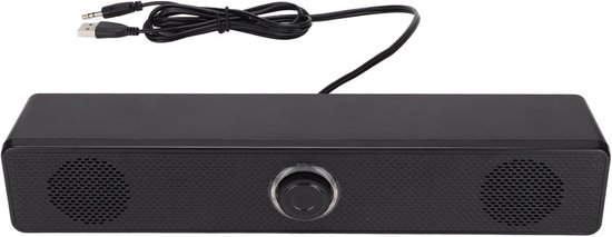 SnelShoppen - Computer Soundbar - USB Powered Surround Sound Speaker met 3.5mm Input voor Desktop PC Laptop Tablet - Ergonomisch Strip Design - Multi-