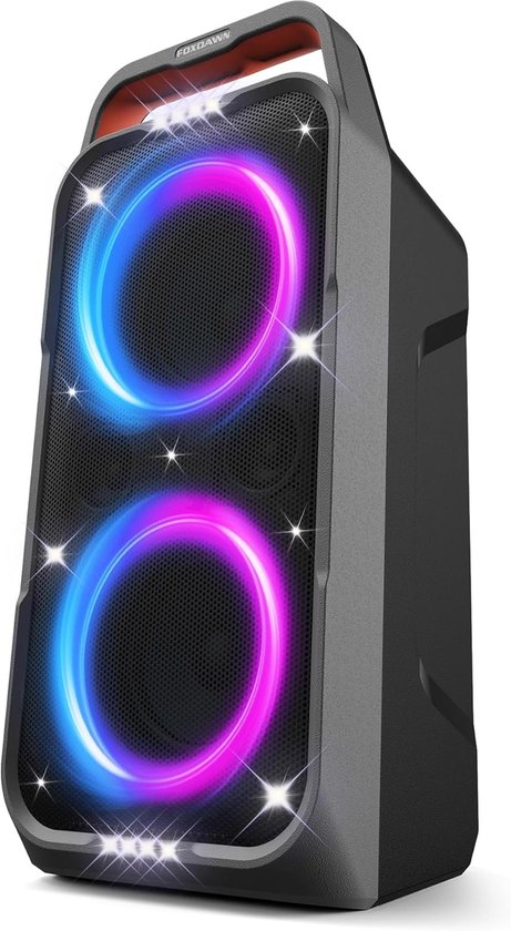SnelShoppen - Draagbare Bluetooth-luidspreker 240W Piekvermogen, Krachtig Geluid met Diepe Bas, Draadloze Boombox met Grote Subwoofer, 15 Uur Accuduur