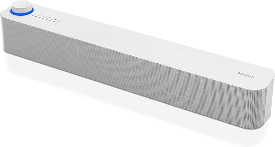 SnelShoppen - Draagbare Soundbar PC 20W met Bluetooth 5.3, 3,5 mm Jack, FM-Radio, Ideaal voor TV, Smartphone, Platenspeler, Compact 420x60x74mm