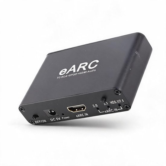 SnelShoppen - EARC Audio Extractor, EARC/ARC Geluidsconverter naar HDMI/Optisch/3.5mm Aux, Upgrade Geluidsinstallaties voor TV naar Non-ARC Sound Syst