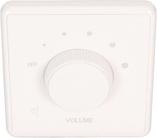 SnelShoppen - Home Wall Mount Volume Control Button, Mini Actieve Volume Regelaar voor Thuis Audio, 10W Stereo Controller, Wit, Geschikt voor Smart Sp