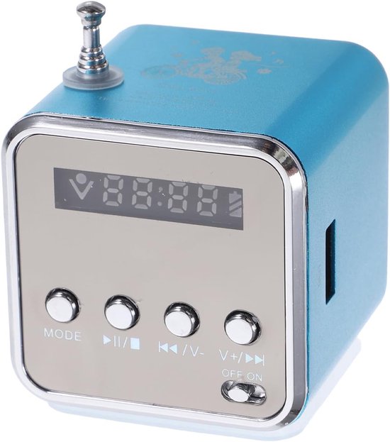 SnelShoppen - Mini Digitale Speaker V26, Draadloze Muziek Speler, Stereo Speaker, MP3/MP4, Ondersteunt Micro SD/U Schijf, Perfect voor Feest, Camping,