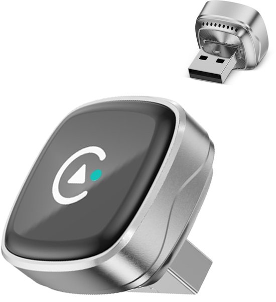 SnelShoppen - Mini Draadloze CarPlay & Android Auto-adapter 2026 — WLAN 6, Bekabeld naar Draadloos, 3-5 Seconden Auto-verbinding, Plug & Play, Overver