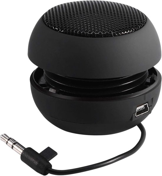 SnelShoppen - Mini Speakers met Jackplug, Draagbare 3.5mm Loud Phone Speaker met Ingebouwde Batterij voor Mobiele Telefoon, MP3 en PC, Oplaadbare Plug van Snelshoppen