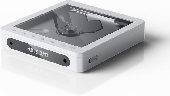SnelShoppen - Multifunctionele Draagbare Stereo CD Speler met Duurzame Accu, USB Rippen, Optische/Coaxiale Uitgangen, Transparante Bluetooth, Hi-Fi Ge