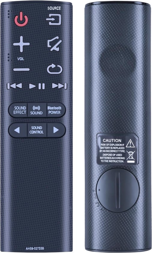 SnelShoppen - Nieuwe Vervangende Afstandsbediening voor Soundbar HW-K360, HW-K450, HW-K550, Universele Compatibiliteit, Eenvoudige Installatie, Ideaal