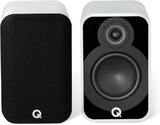 SnelShoppen - Q5020 Boekenplank Speakers - Matt Wit - Hoge Kwaliteit Geluid - Perfect voor Home Theater, Muziek en Vinyl - Paar