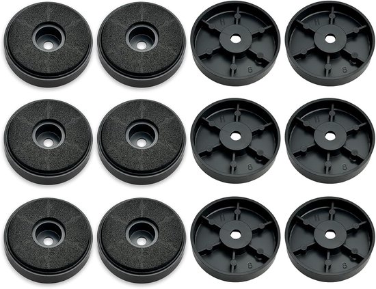 SnelShoppen - Shock Absorbing Feet voor Speakers - Pack van 12, 40 x 10 mm, Non-Slip Rubber Cushion voor Audio, Subwoofer, Home Cinema, Hi-Fi Apparate