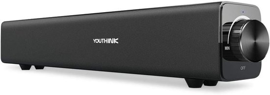 SnelShoppen - Soundbar Bluetooth Speaker 20W Draadloos & Bedraad Home Theater Geluidsbalk met 3D Surround Geluid voor TV, PC, Mobiele Telefoon, Tablet