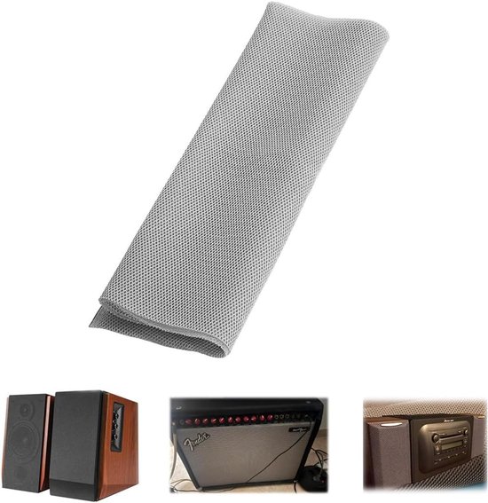 SnelShoppen - Speaker Grill Stofdoek 1.4M x 0.5M - Geluidsdoek Zwart - Geluidsabsorberend, Beschermend en Decoratief voor Audio Speakers en Wandpanele