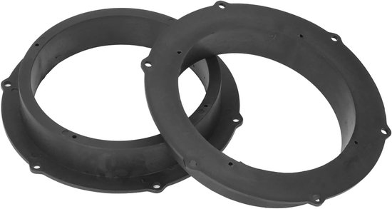 SnelShoppen - Speaker Spacer 2pcs/set Zwart ABS Auto Deurspeaker Adapter Ringen Montage Beugels Vervanging voor Octavia Superb Yeti