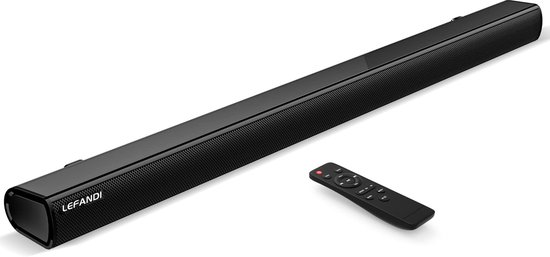 SnelShoppen - TV soundbar surround sound met draadloze Bluetooth 5.0 afstandsbediening, AUX, USB voor tv-apparaten, pc-luidsprekers, laptop, zwart