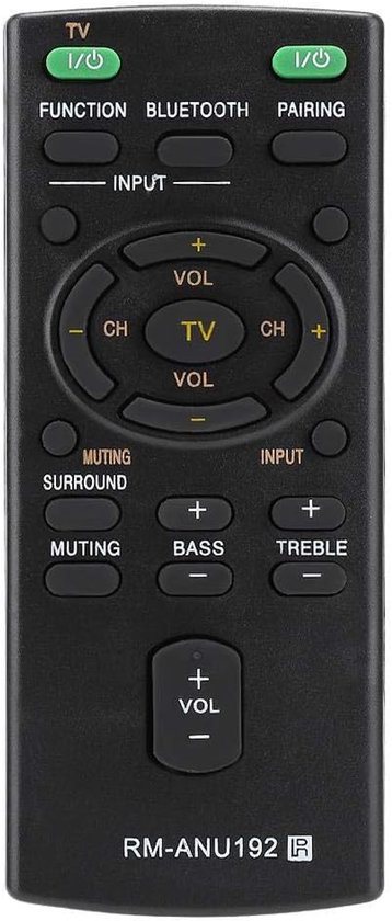 SnelShoppen - Vervangende afstandsbediening voor Soundbar - Geschikt voor SA CT60BT HT CT60BT SS WCT60 - Duurzaam ABS - Bereik tot 8 meter - Hoge kwal