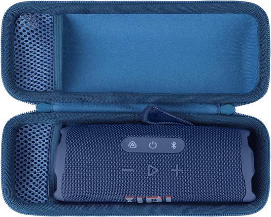 SnelShoppen - Waterdichte Hard Case voor JBL Flip 7, Flip 6, Flip 5, Flip 4 - Blauwe Speaker Opbergtas voor Feest, Camping, Tuin, Outdoor Gebruik
