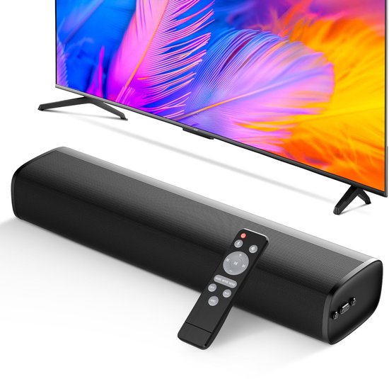 SnelShoppen - Yinet-EU Soundbar voor tv met 56 W luidsprekers, Bluetooth 5.3, ARC, optische en AUX-ingangen, wandmonteerbaar home theater systeem voor van Snelshoppen