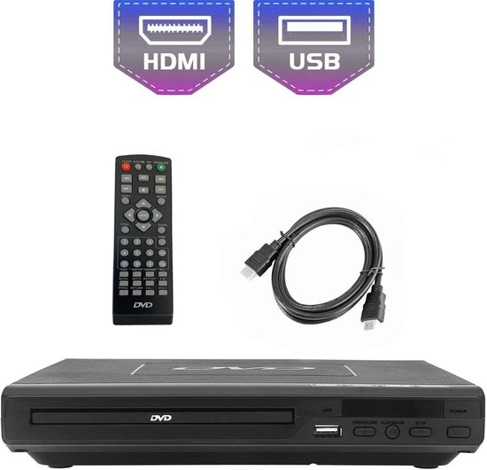 SNJY® DVD Speler met HDMI - DVD Speler Laptop - Externe DVD Speler - 1080P - Zwart