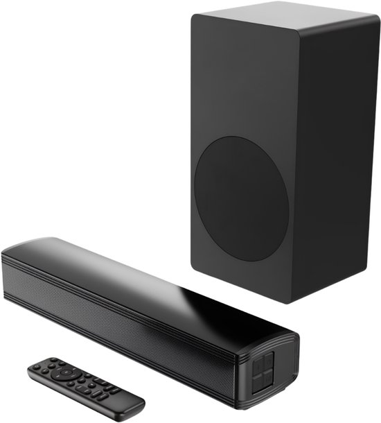 SNJY® Soundbar met Subwoofer - TV Speaker - Home Cinema - Met Afstandsbediening - Met Bluetooth - 90 W - Zwart