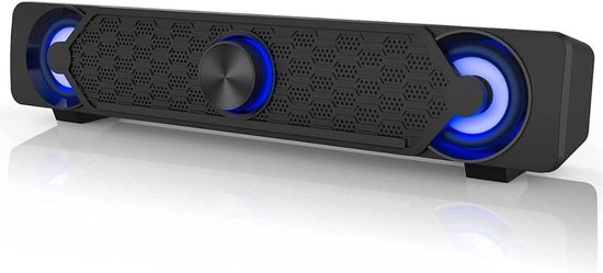 SNJY® Soundbar - USB Computerluidspreker - TV Speaker - Home Cinema - Gaming - 10 W - Zwart van Merkloos