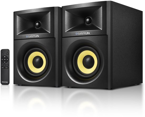 Solidchoice - Actieve Boekenplank Speakers 2.0 met Brede Geluidsweergave