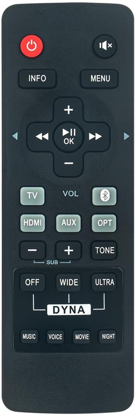 Solidchoice - Vervangende Afstandsbediening Geschikt voor Teufel Soundbar