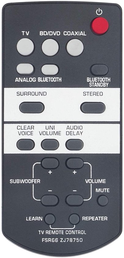 Solidchoice - Vervangende Afstandsbediening voor Yamaha Soundbars