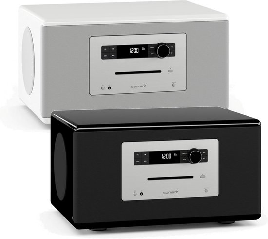 Sonoro HiFi Black - High-end 3-Way Hi-Fi Stereo Music System with Bluetooth, Optical Digital Input, FM/DAB/DAB+ Radio, CD, Pre-Installed Meditation and Relax Content
