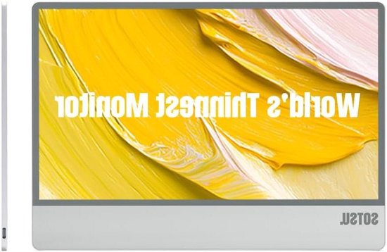 SOTSU UltraSlim 12,5 inch draagbare monitor SUSPM12SV | IPS FHD draaibaar dubbel scherm voor laptop, mobiele telefoon, gaming en reizen, compatibel met pc, chroom, Android,