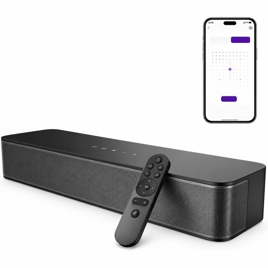 Soundbar 2.1 met Ingebouwde Subwoofer - 132W - Bluetooth 5.4 - App Bediening - 10-Bands Equalizer