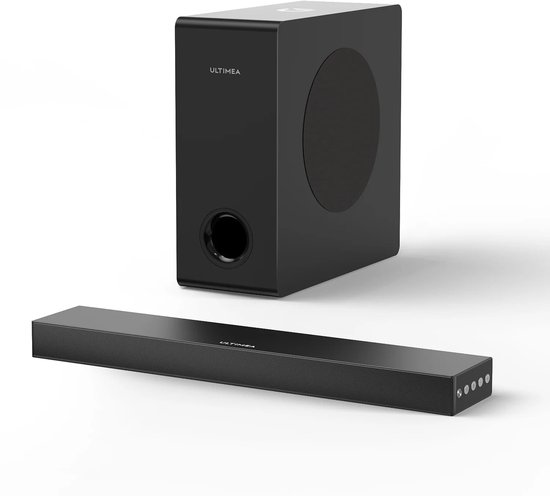Soundbar - 2.1 Soundbar voor TV - Stereo - 160W - 87dB - 50Hz-20KHz - Luidsprekers - Luidsprekerkabels - Speaker - Zwart (Copy) van Merkloos