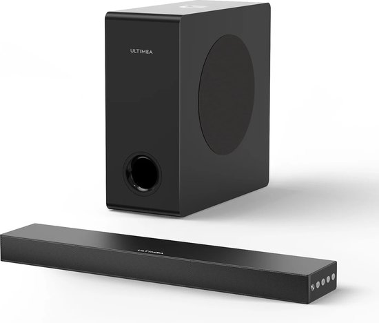 Soundbar - 2.1 Soundbar voor TV - Stereo - 160W - 87dB - 50Hz-20KHz - Luidsprekers - Luidsprekerkabels - Speaker - Zwart van Merkloos