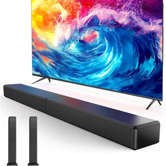 Soundbar 2.2 Kanaals - Afneembare Luidspreker - Home Cinema - 100W Vermogen - 2-in-1 Ontwerp - Zwart