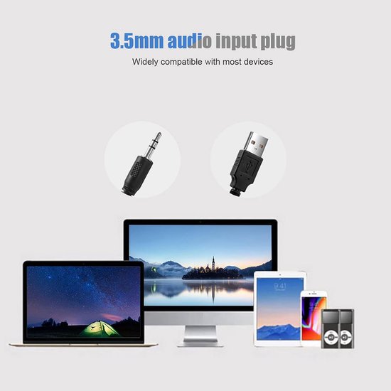 Soundbar 3D Stereo Geluid - USB Aansluiting - Compatibel met Desktop, Laptop, TV - Hoogwaardige Geluidsbeleving - ShopVlot