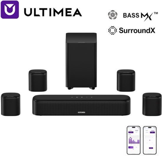 Soundbar 7.1 Kanaals - 330W Vermogen - HDMI Aansluiting - Zwart - Voor Thuisbioscoop