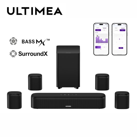Soundbar 7.1-Kanaals Virtuele Surround - 330 W Vermogen - Aura A40 Kleur - Thuisbioscoop Geluidssysteem
