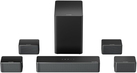 Soundbar 7.1 Virtual Surround Sound System - 6.5 Inch Draadloze Subwoofer - Metaal - Voor TV En Gameconsoles