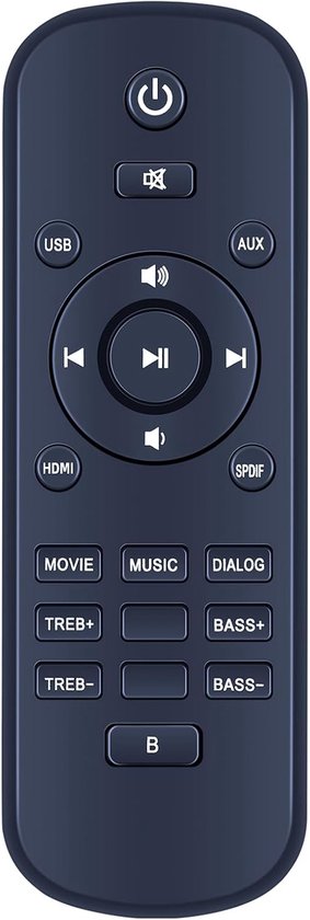 Soundbar afstandsbediening geschikt voor VEATOOL S20L soundbar afstandsbediening voor tv-soundbar - ShopVlot