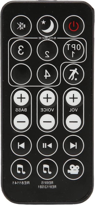 Soundbar-afstandsbediening voor Polk Vervangende Bar-luidsprekersysteem - Afstandsbediening Polk RE6915 RE8114 RE8112 RE69151 RTRE69151 RE81121 RTRE81121 RE81141 SB1 SB1+ OMNI SB1 OMNISB1 E . van Merkloos