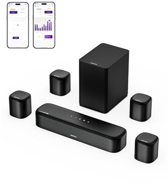 Soundbar - Audio Systeem - Film Ervaring - 7.1 Kanaal Geluid - 40 cm Breed - Zwart