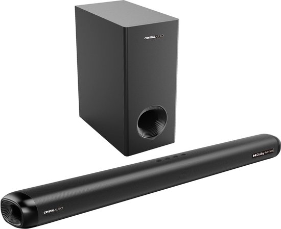 Soundbar Dolby Atmos 2.1.2 - 360 Watt Vermogen - 96 cm Breed - Zwart - Voor Televisie Home Cinema