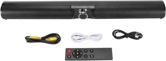 Soundbar - Draadloze speaker - Film en muziek - Drie geluidsmodi - 59 cm lang - Zwart