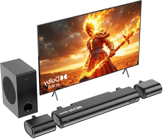 Soundbar – Draadloze Speaker – Home Cinema Geluid – 5,25 Inch Subwoofer – Aluminium-Magnesium Drivers van Merkloos