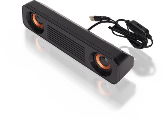Soundbar for TV, USB Powered 3.5mm Plug Hifi Stereo Subwoofer TV Speakers Long Speaker for TV Desktop Computer van VersionTECH.