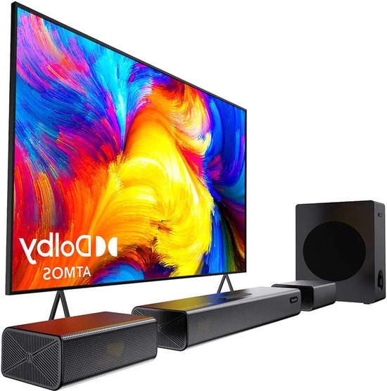 Soundbar – Geluidsset – Home Cinema – Subwoofer – Surround Speakers – 320W Output – Dolby Atmos van Merkloos
