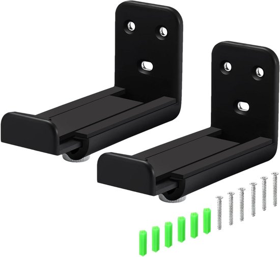 Soundbar houder - Luidspreker plank - Tv audio verbeteren - In diepte verstelbaar - 9-13.7 cm diep - Zwart