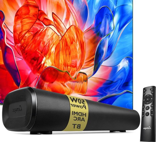 Soundbar Luidspreker - Audio Bar - Film Geluid Verbeteren - Draadloze Bediening - 2 Stuks - Zwart