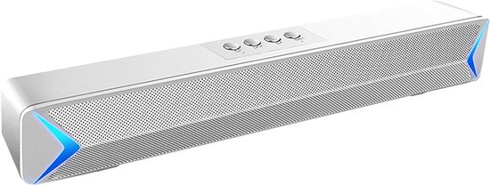 Soundbar Luidspreker - Draadloos Systeem - Tv Geluid Verbeteren - 9D Surround Geluid - 32.5 cm Breed - Wit