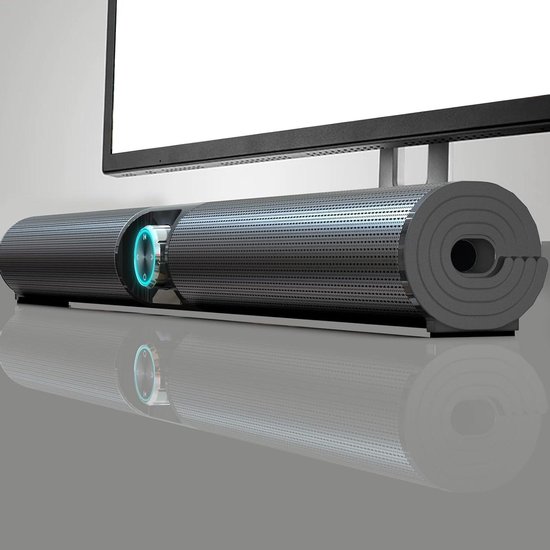 Soundbar - Luidspreker Home Audio - Thuisbioscoop Ervaring - RGB Sfeerlicht - Tweekanaals Stereo - Zwart