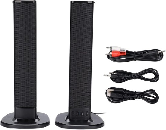 Soundbar Luidspreker - Tv Geluid - Home Entertainment - Scheidbaar Ontwerp - 41x15x7 cm - Zwart